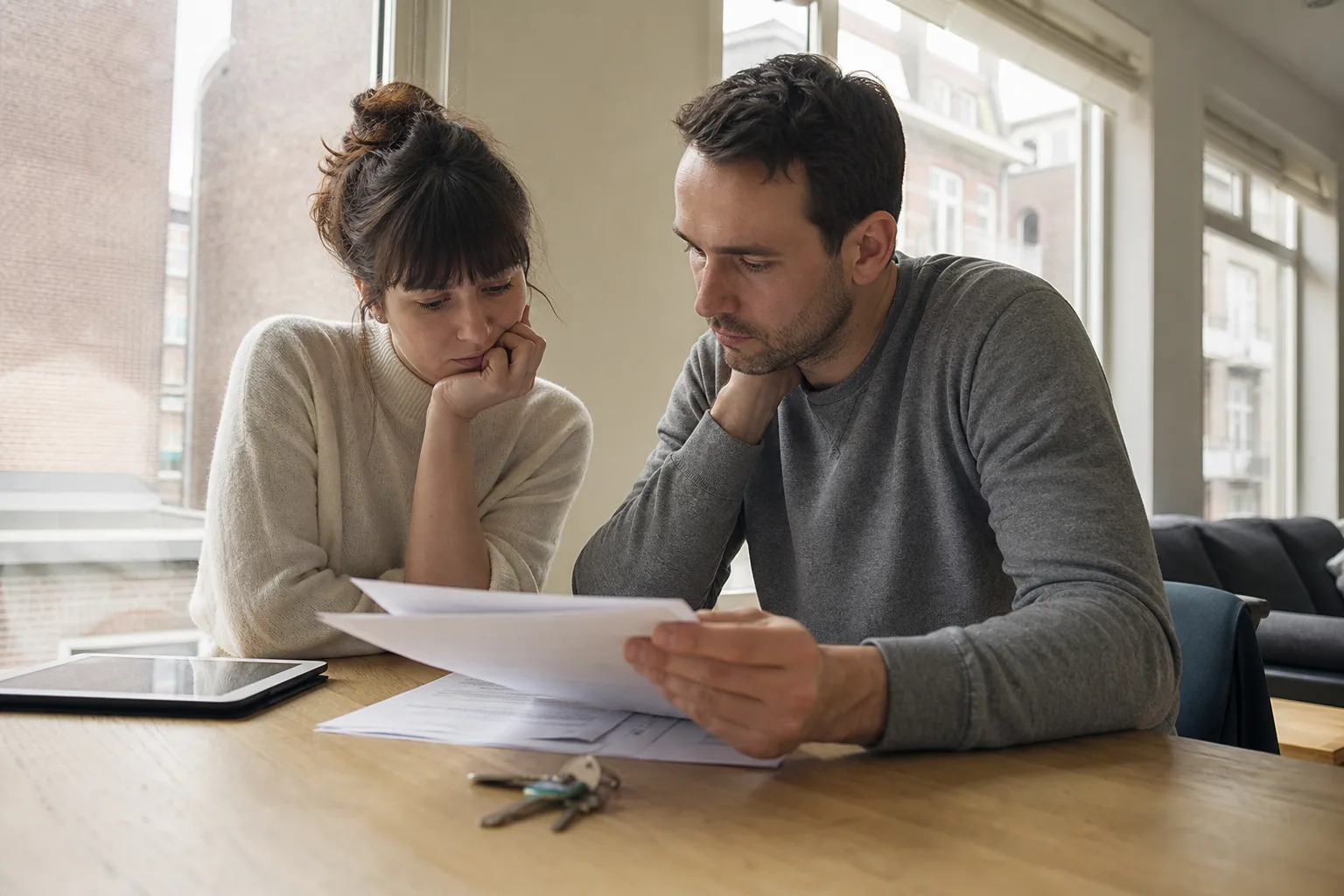 Een Nederlandse woning met sleutels en papieren. Beeld bij het artikel: Welke fouten in de puntentelling zorgen ervoor dat de huurprijs niet klopt?