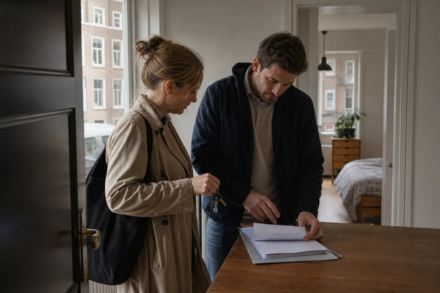 Een Nederlandse woning met sleutels en papieren. Beeld bij het artikel: Waarom maakt de Wet betaalbare huur het puntenstelsel dwingend tot 186 punten?